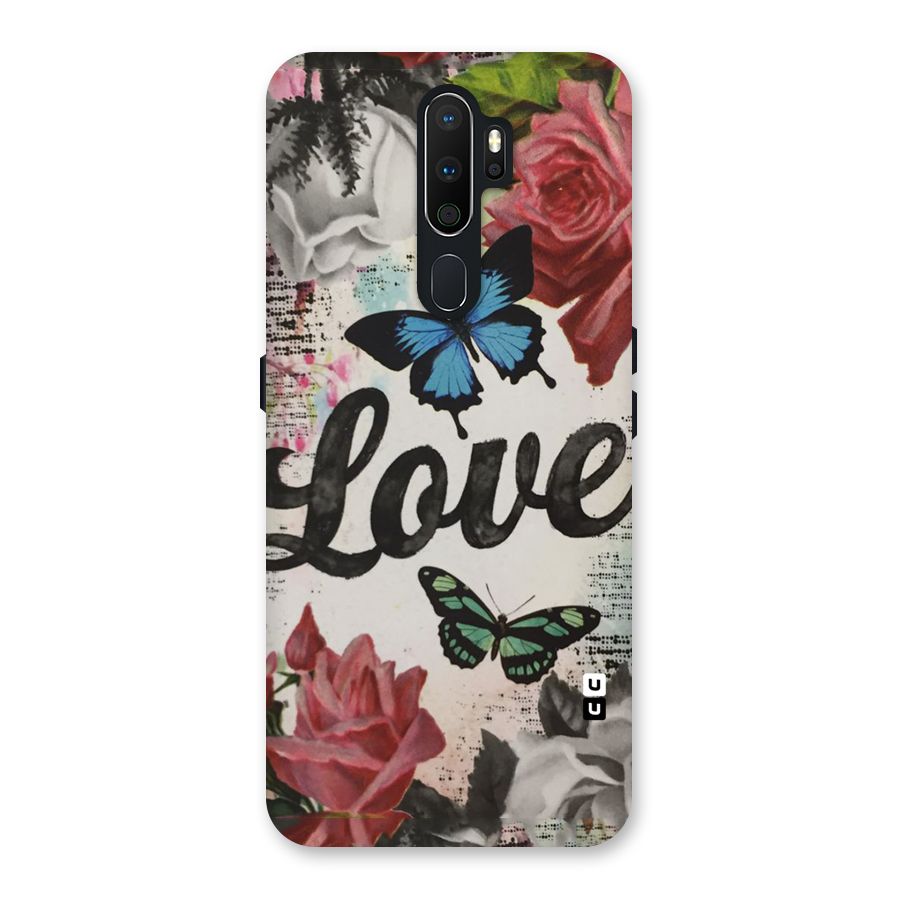 Lovely Butterfly Love Back Case for Oppo A5 (2020)