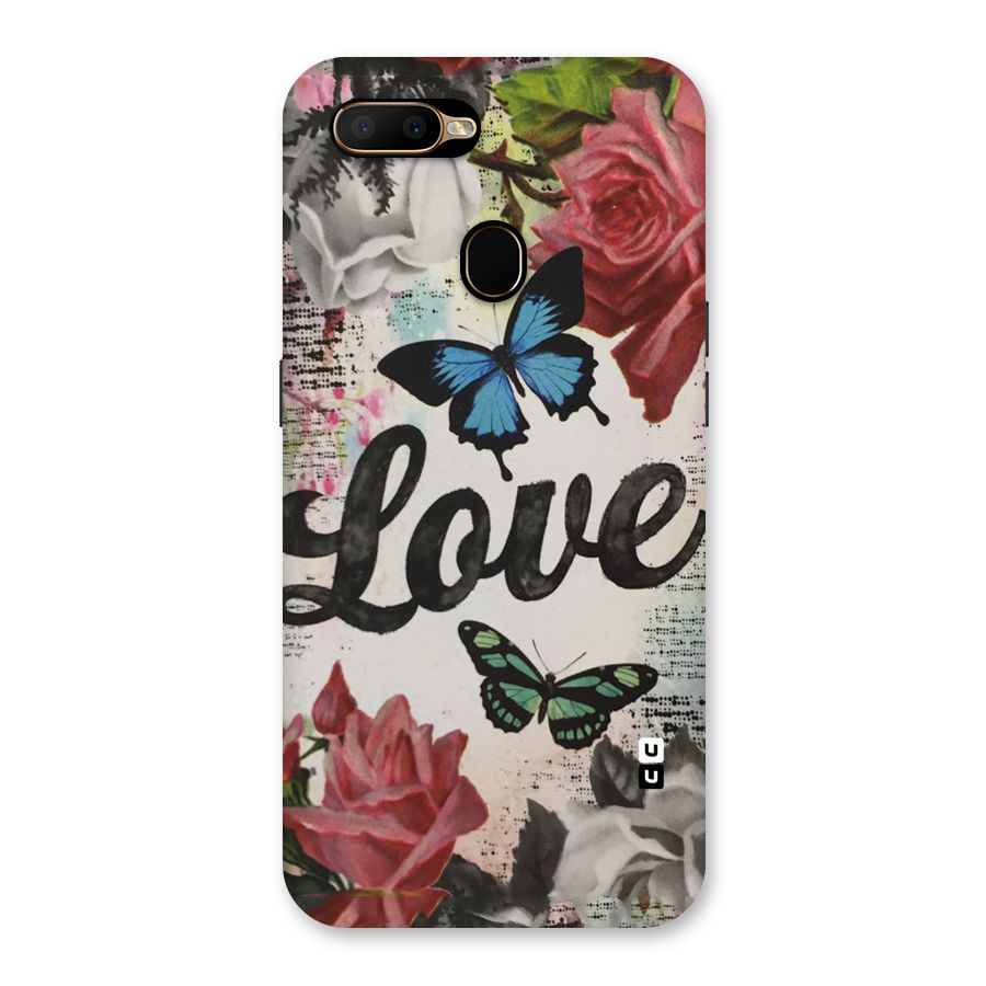 Lovely Butterfly Love Back Case for Oppo A5s