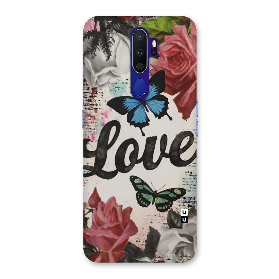 Lovely Butterfly Love Back Case for Oppo A9 (2020)