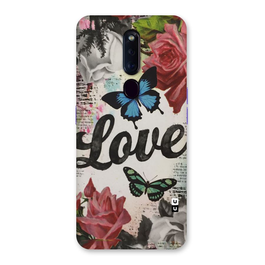Lovely Butterfly Love Back Case for Oppo F11 Pro
