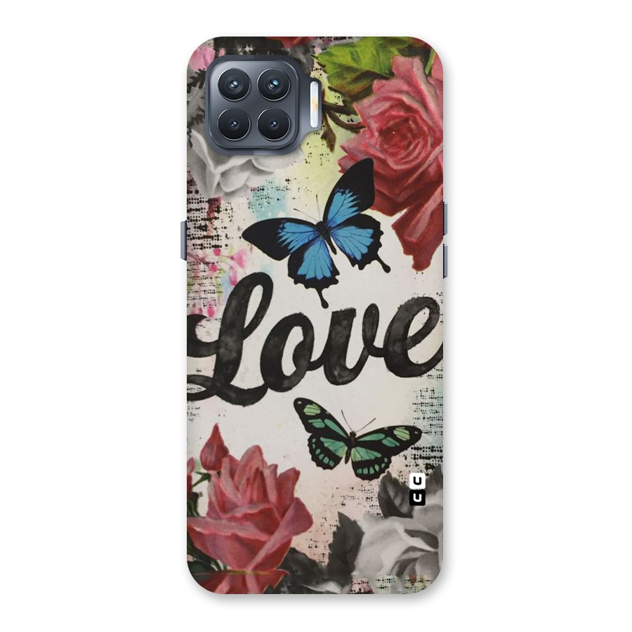 Lovely Butterfly Love Back Case for Oppo F17 Pro