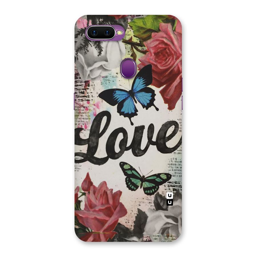 Lovely Butterfly Love Back Case for Oppo F9