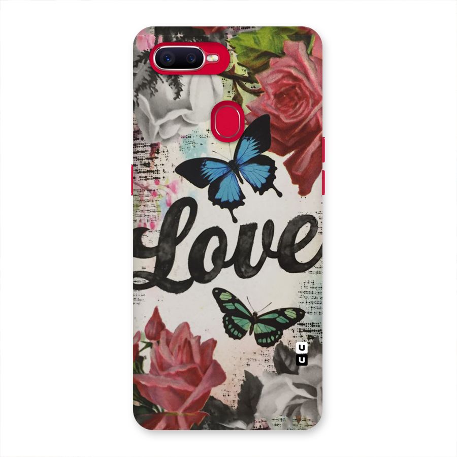Lovely Butterfly Love Back Case for Oppo F9 Pro