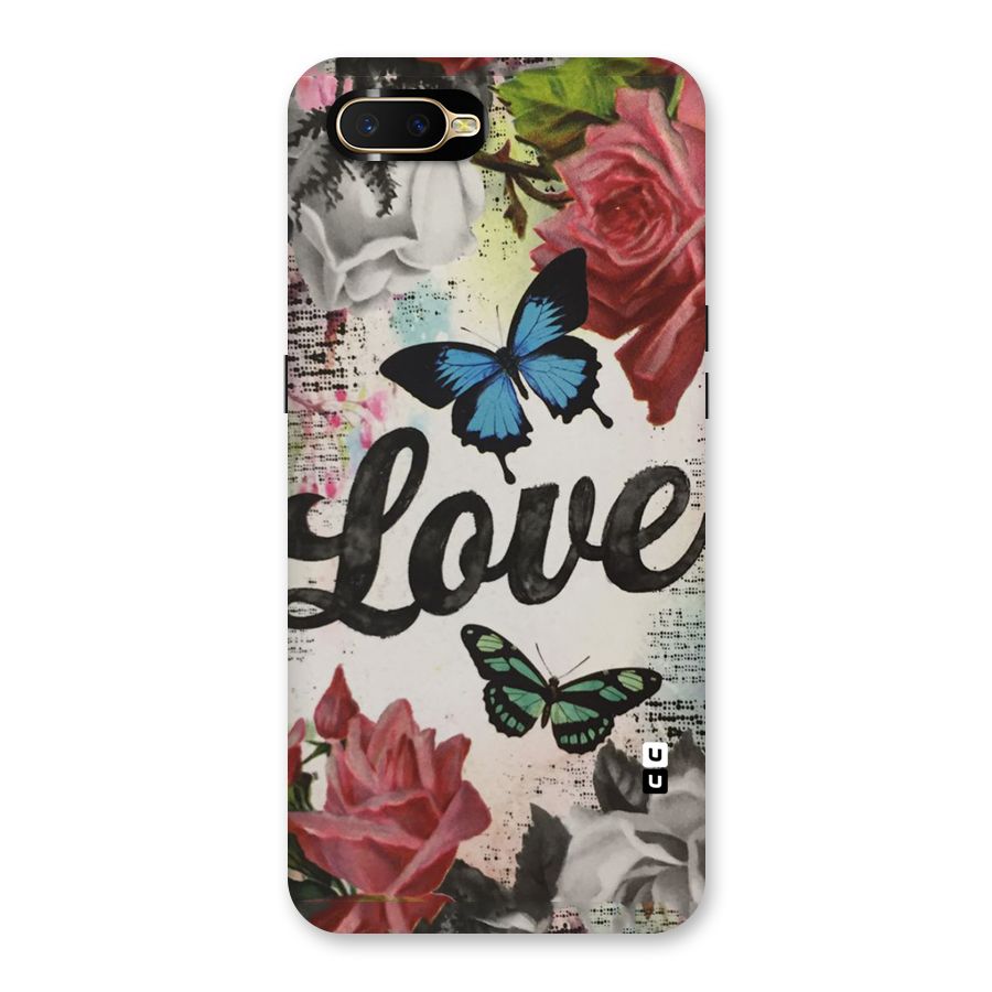 Lovely Butterfly Love Back Case for Oppo K1
