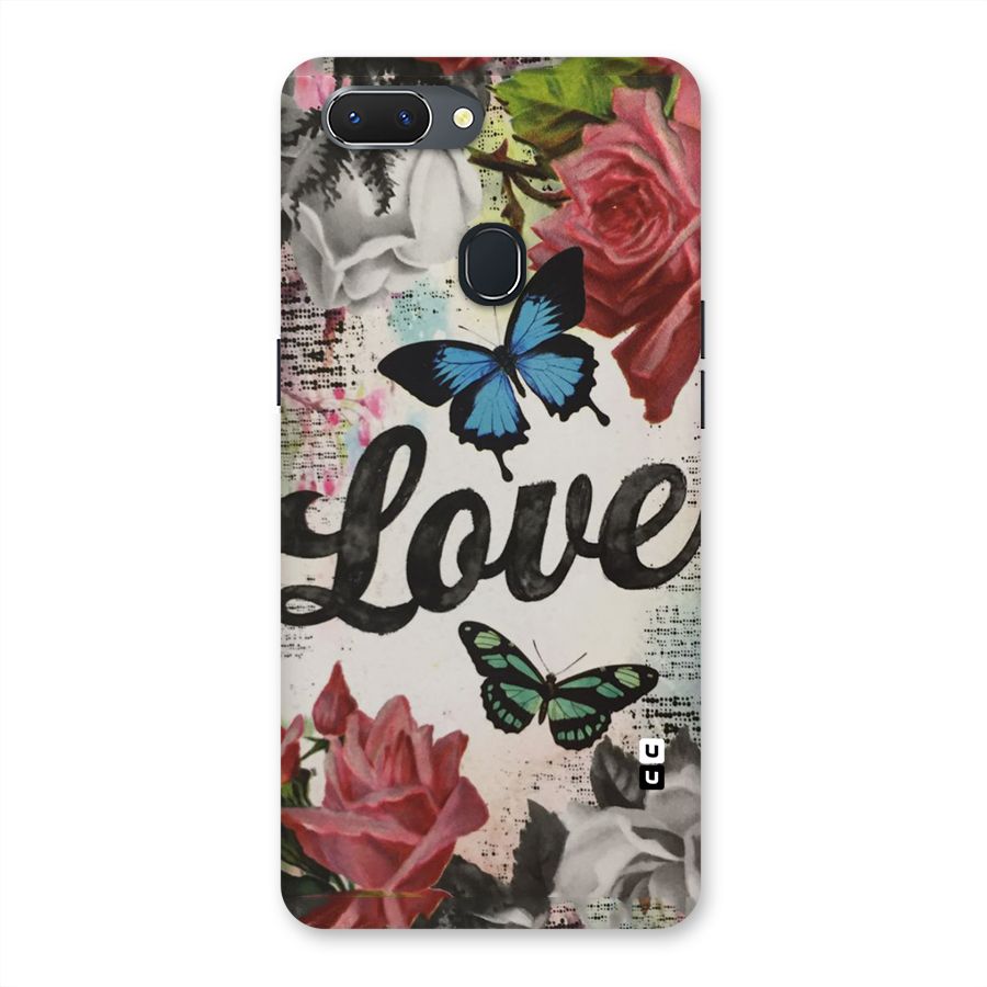 Lovely Butterfly Love Back Case for Oppo Realme 2