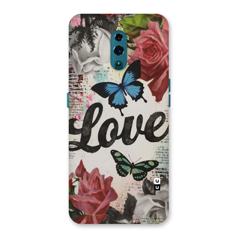 Lovely Butterfly Love Back Case for Oppo Reno