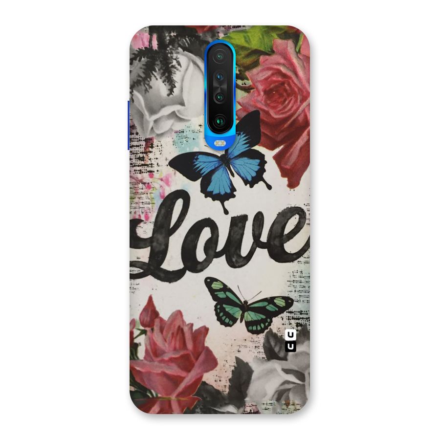 Lovely Butterfly Love Back Case for Poco X2