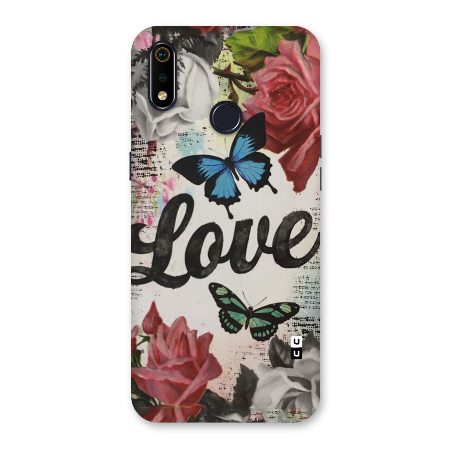 Lovely Butterfly Love Back Case for Realme 3i
