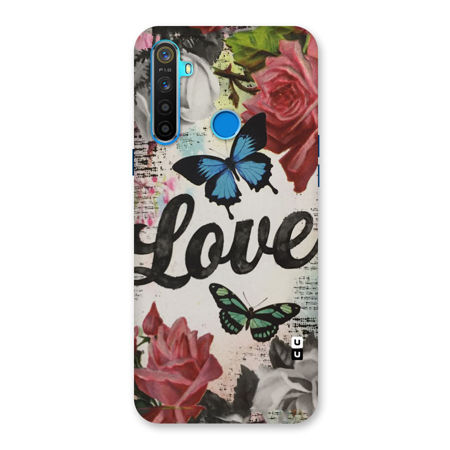 Lovely Butterfly Love Back Case for Realme 5