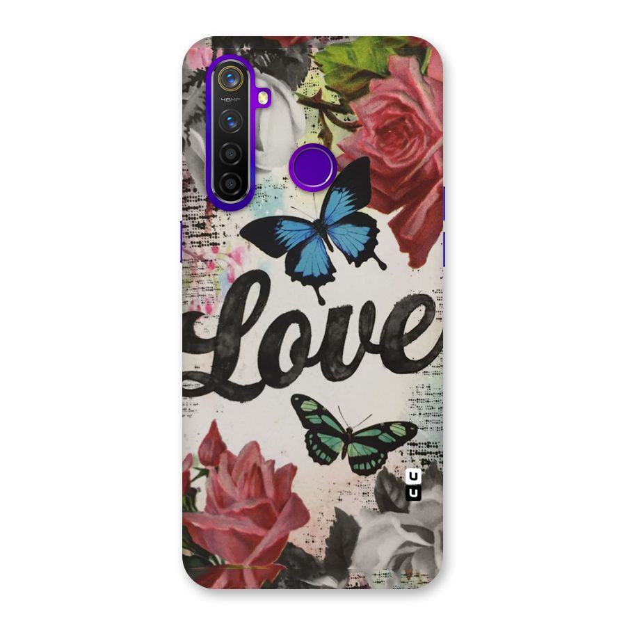 Lovely Butterfly Love Back Case for Realme 5 Pro