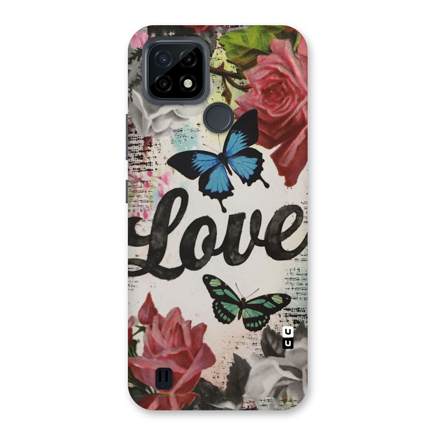 Lovely Butterfly Love Back Case for Realme C21