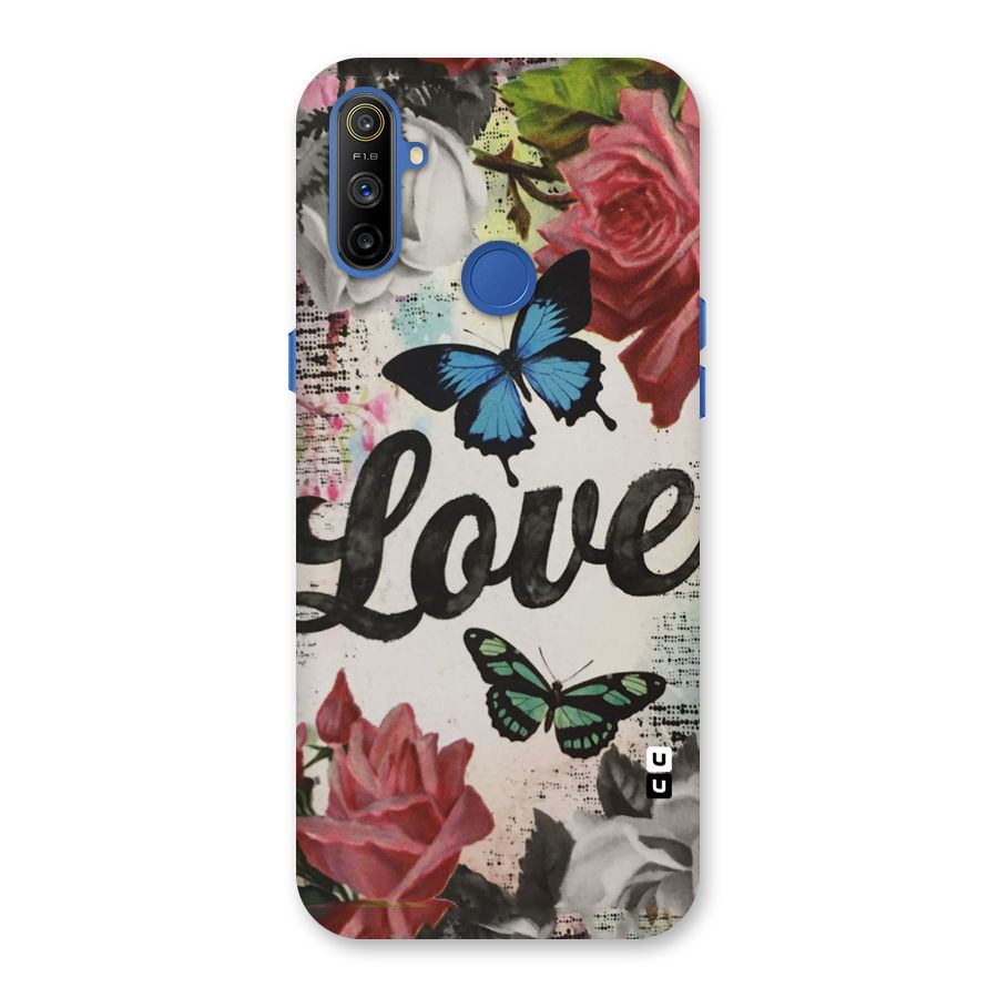 Lovely Butterfly Love Back Case for Realme Narzo 10A