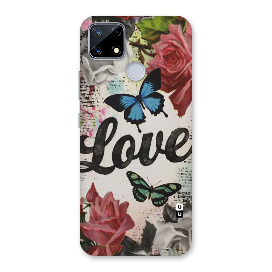 Lovely Butterfly Love Back Case for Realme Narzo 20