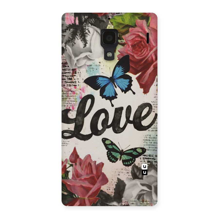 Lovely Butterfly Love Back Case for Redmi 1S