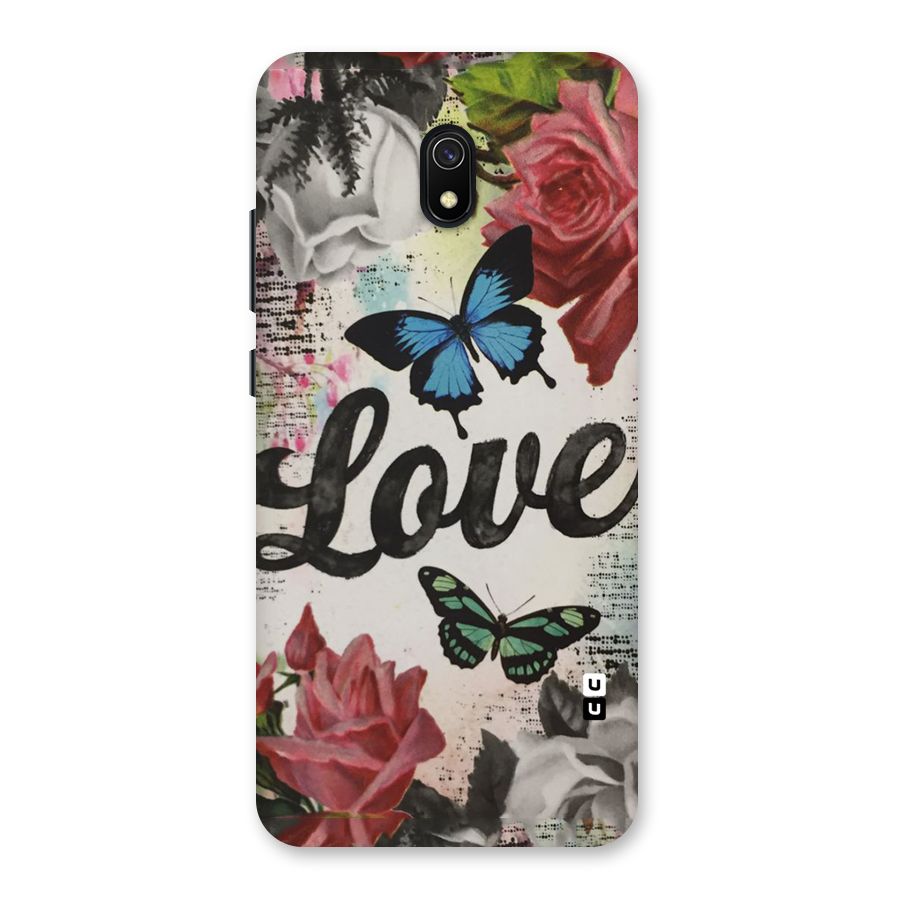 Lovely Butterfly Love Back Case for Redmi 8A