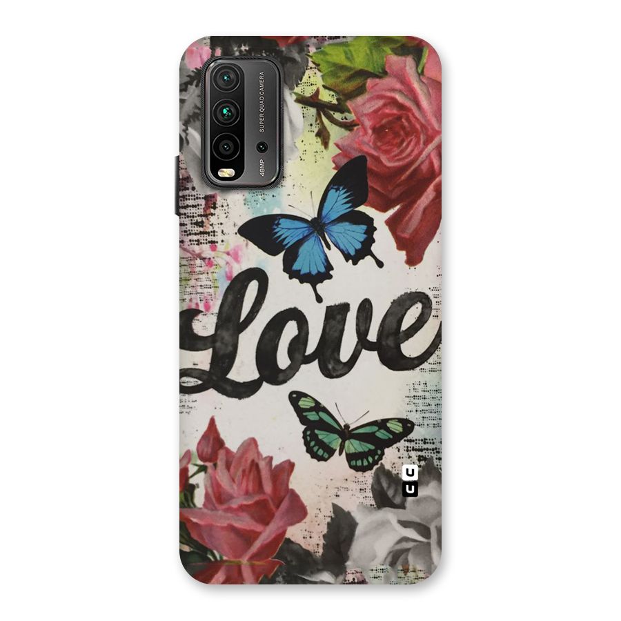 Lovely Butterfly Love Back Case for Redmi 9 Power
