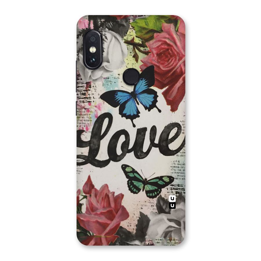 Lovely Butterfly Love Back Case for Redmi Note 5 Pro