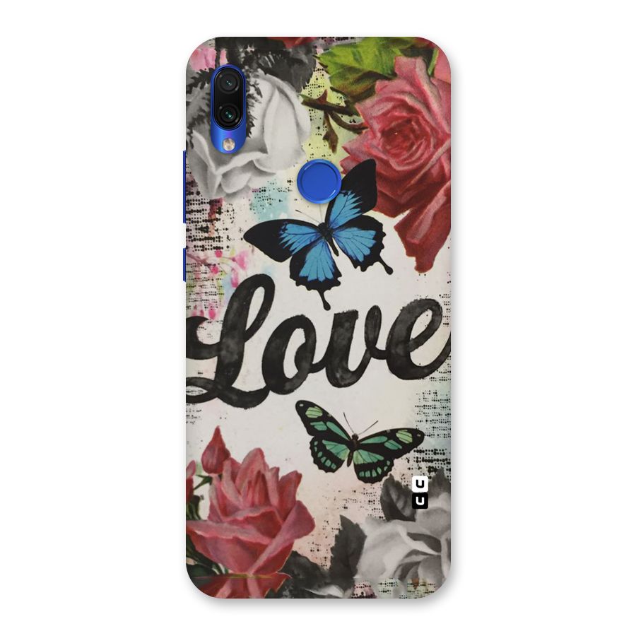 Lovely Butterfly Love Back Case for Redmi Note 7S