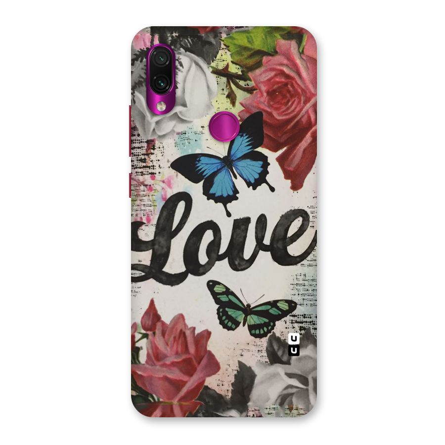 Lovely Butterfly Love Back Case for Redmi Note 7 Pro