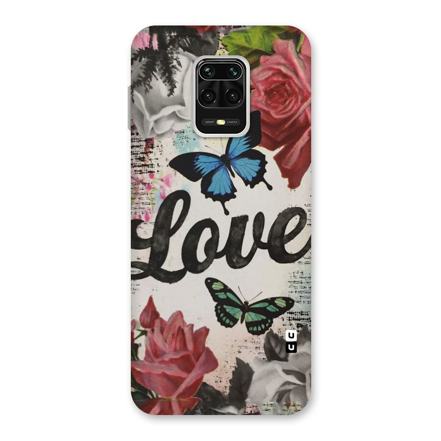 Lovely Butterfly Love Back Case for Redmi Note 9 Pro