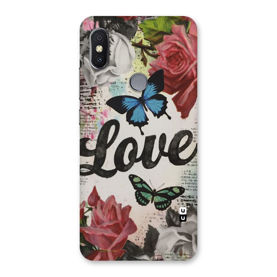 Lovely Butterfly Love Back Case for Redmi Y2