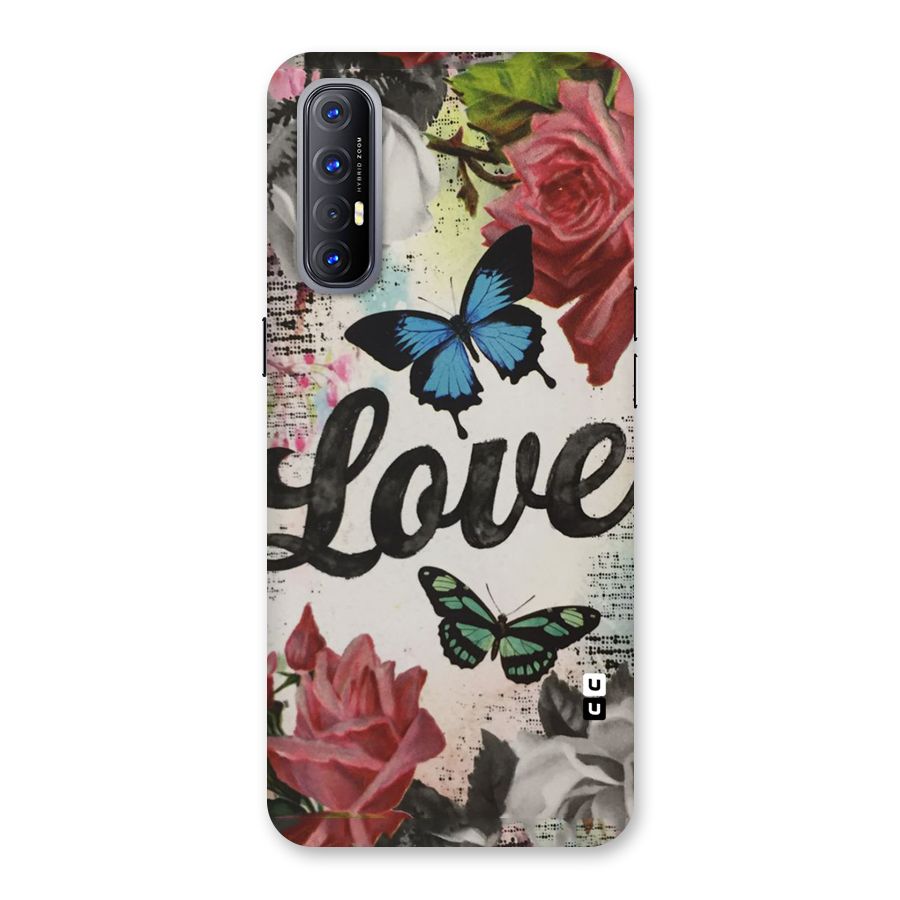 Lovely Butterfly Love Back Case for Reno3 Pro
