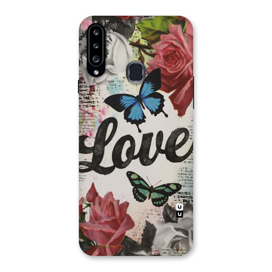 Lovely Butterfly Love Back Case for Samsung Galaxy A20s