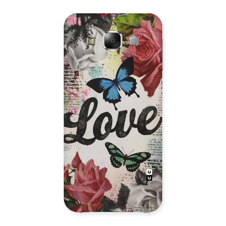 Lovely Butterfly Love Back Case for Samsung Galaxy E5