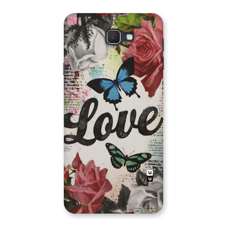 Lovely Butterfly Love Back Case for Samsung Galaxy J7 Prime