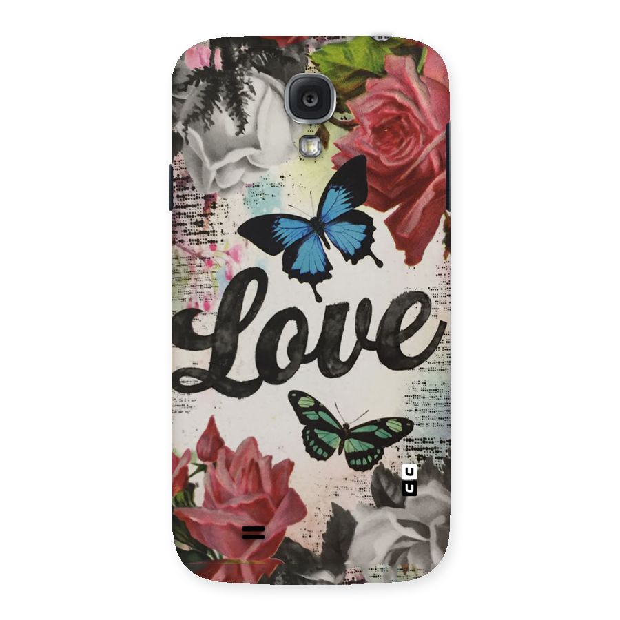 Lovely Butterfly Love Back Case for Samsung Galaxy S4