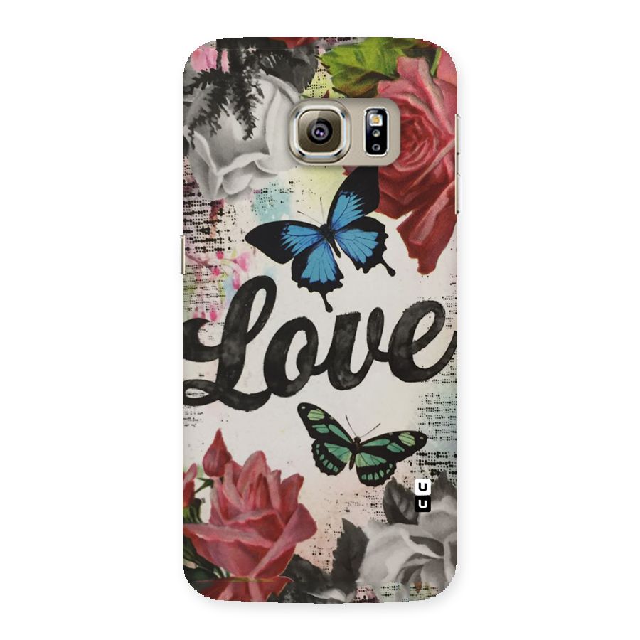 Lovely Butterfly Love Back Case for Samsung Galaxy S6 Edge