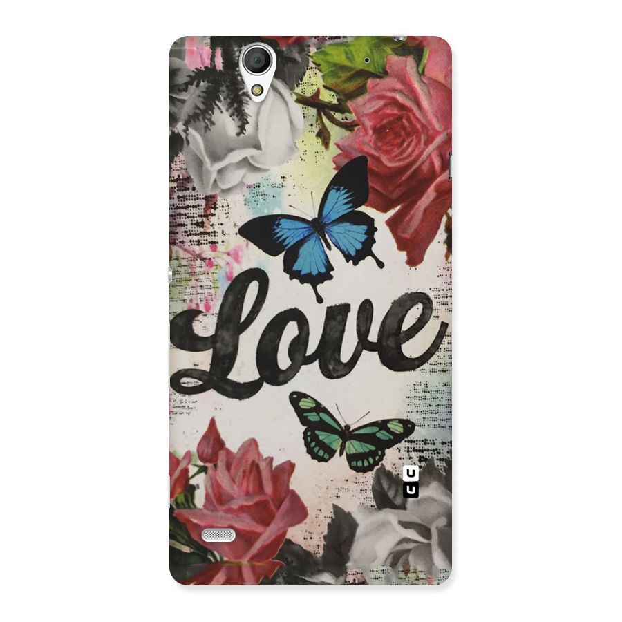 Lovely Butterfly Love Back Case for Sony Xperia C4
