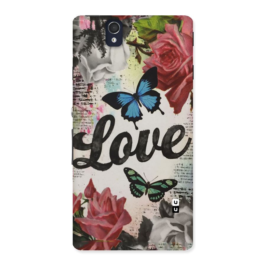 Lovely Butterfly Love Back Case for Sony Xperia Z