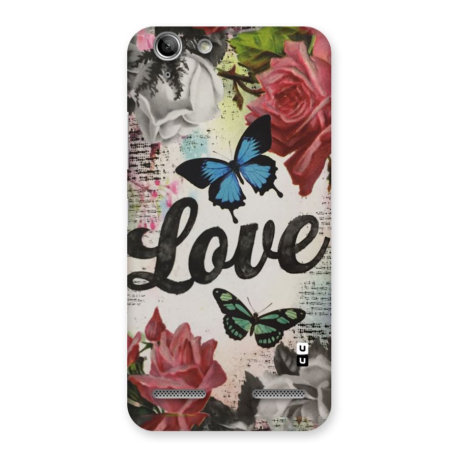 Lovely Butterfly Love Back Case for Vibe K5