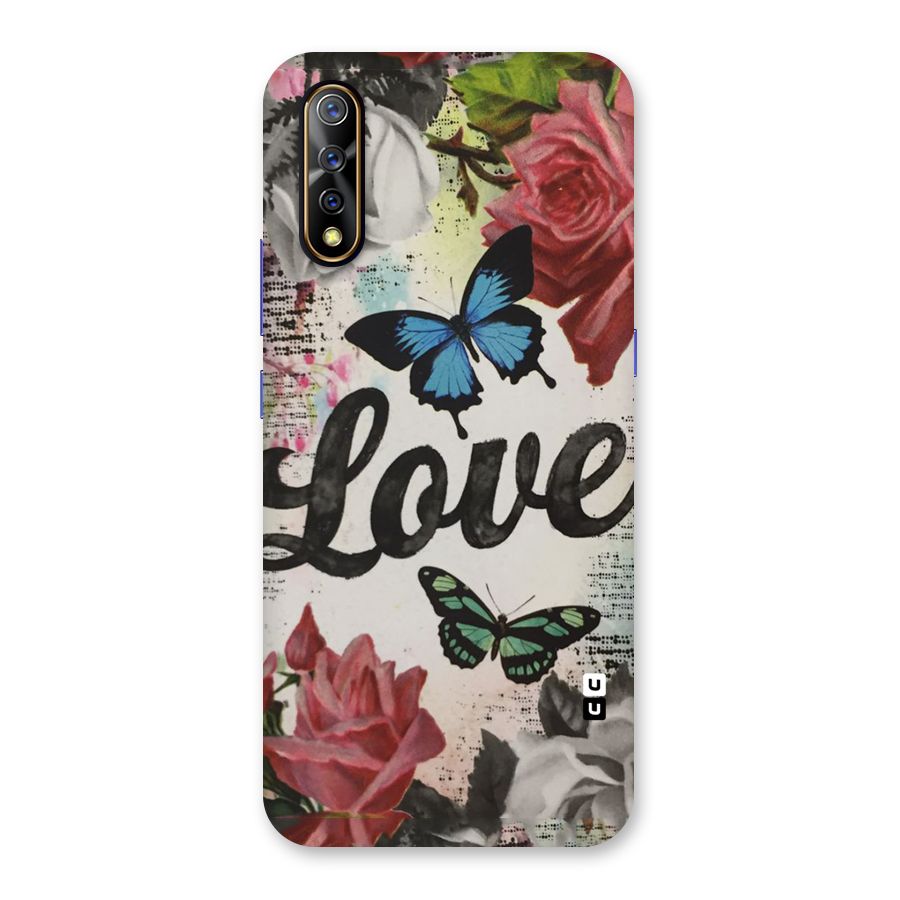 Lovely Butterfly Love Back Case for Vivo S1