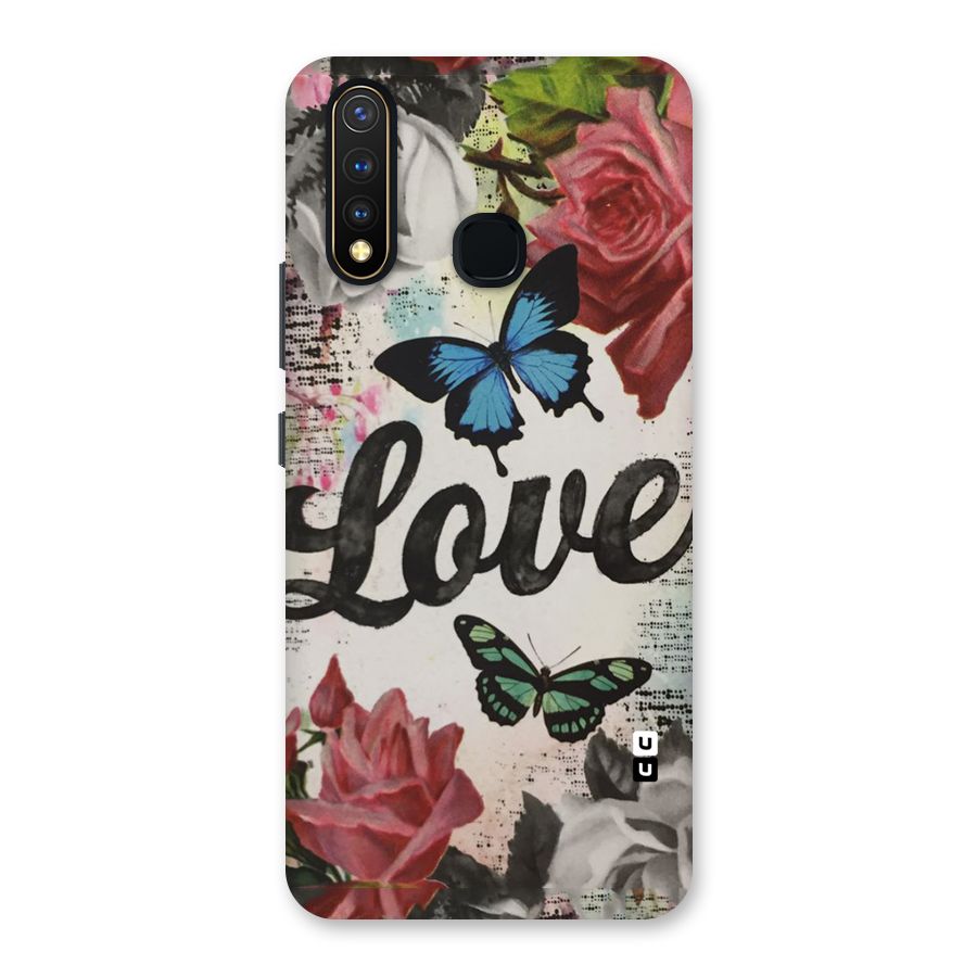 Lovely Butterfly Love Back Case for Vivo U20