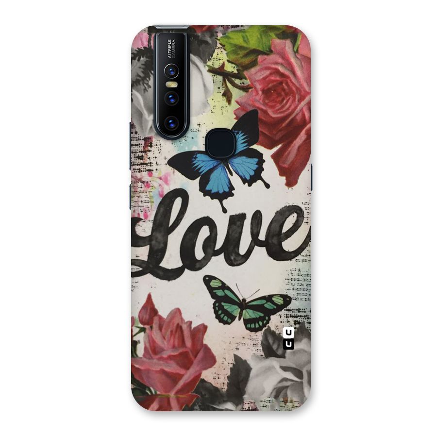 Lovely Butterfly Love Back Case for Vivo V15