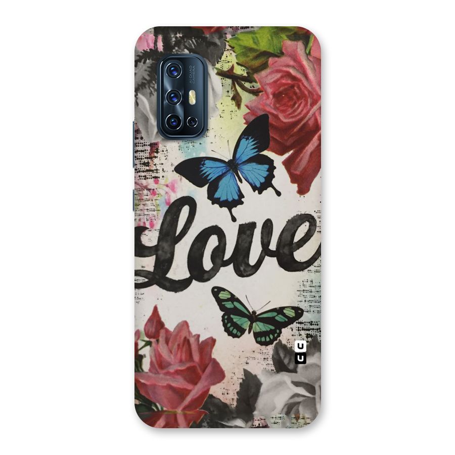Lovely Butterfly Love Back Case for Vivo V17