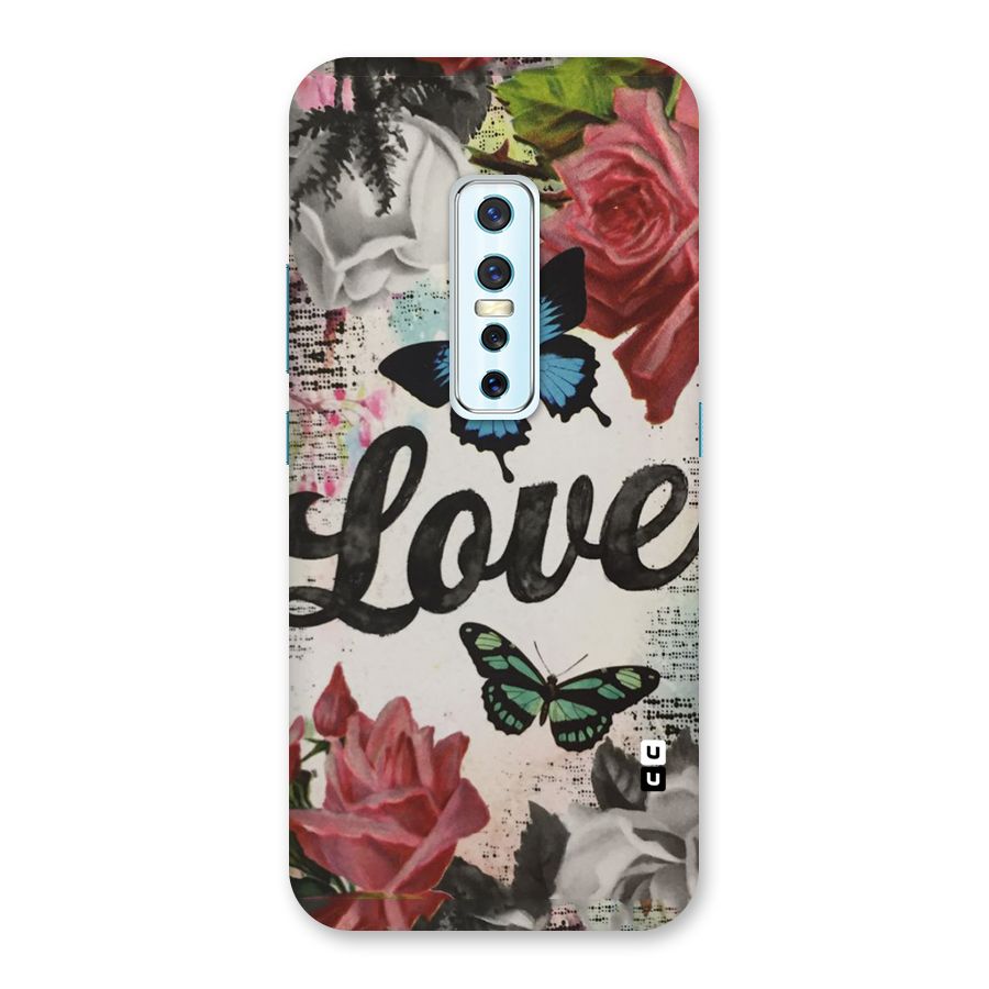 Lovely Butterfly Love Back Case for Vivo V17 Pro