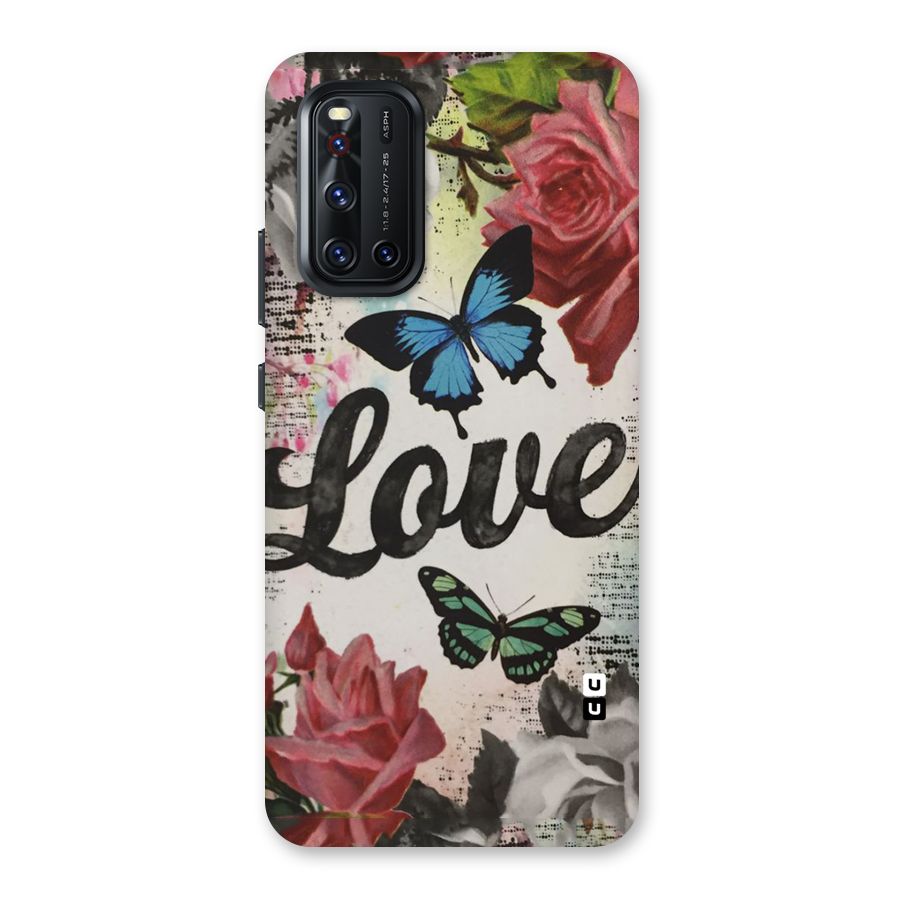 Lovely Butterfly Love Back Case for Vivo V19