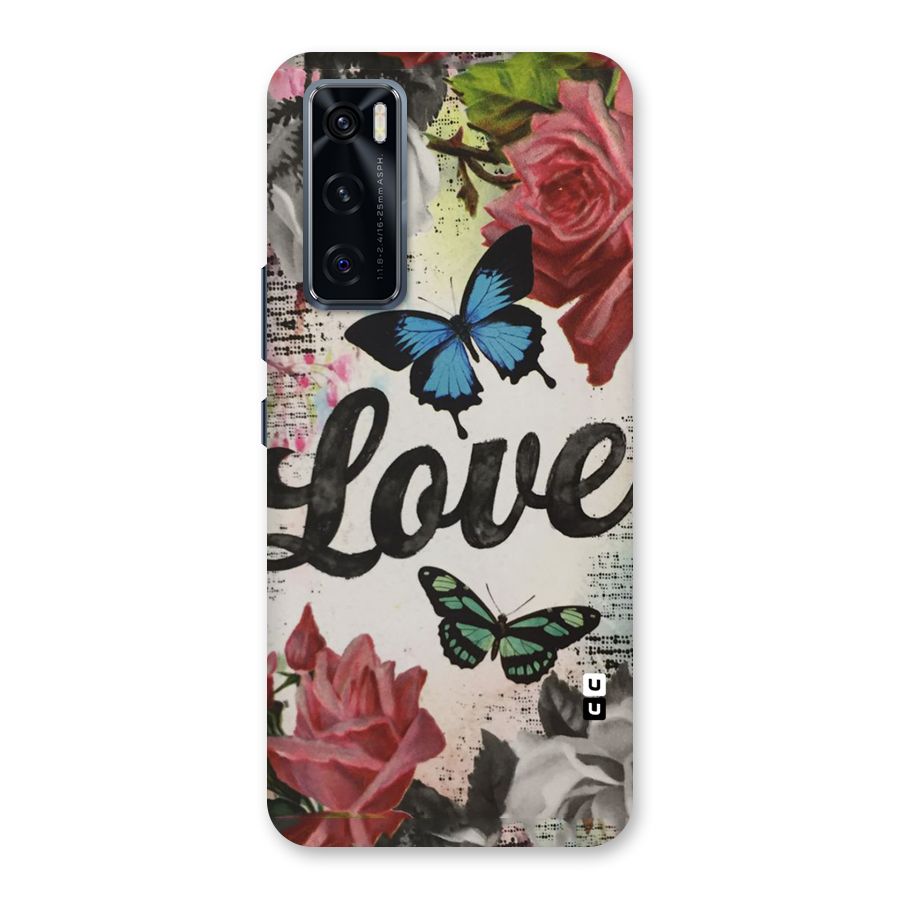 Lovely Butterfly Love Back Case for Vivo V20 SE