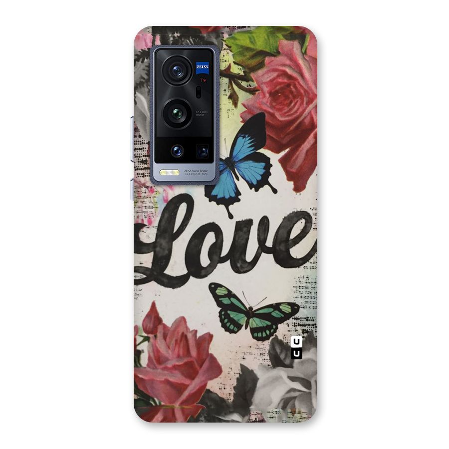 Lovely Butterfly Love Back Case for Vivo X60 Pro Plus