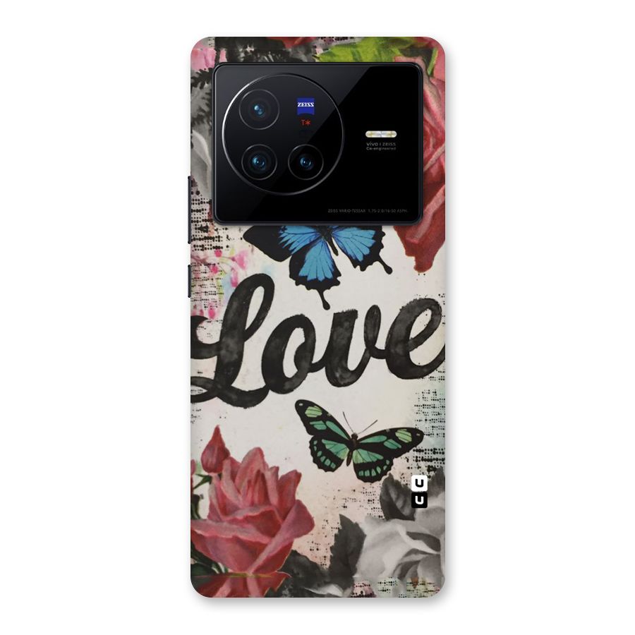 Lovely Butterfly Love Back Case for Vivo X80