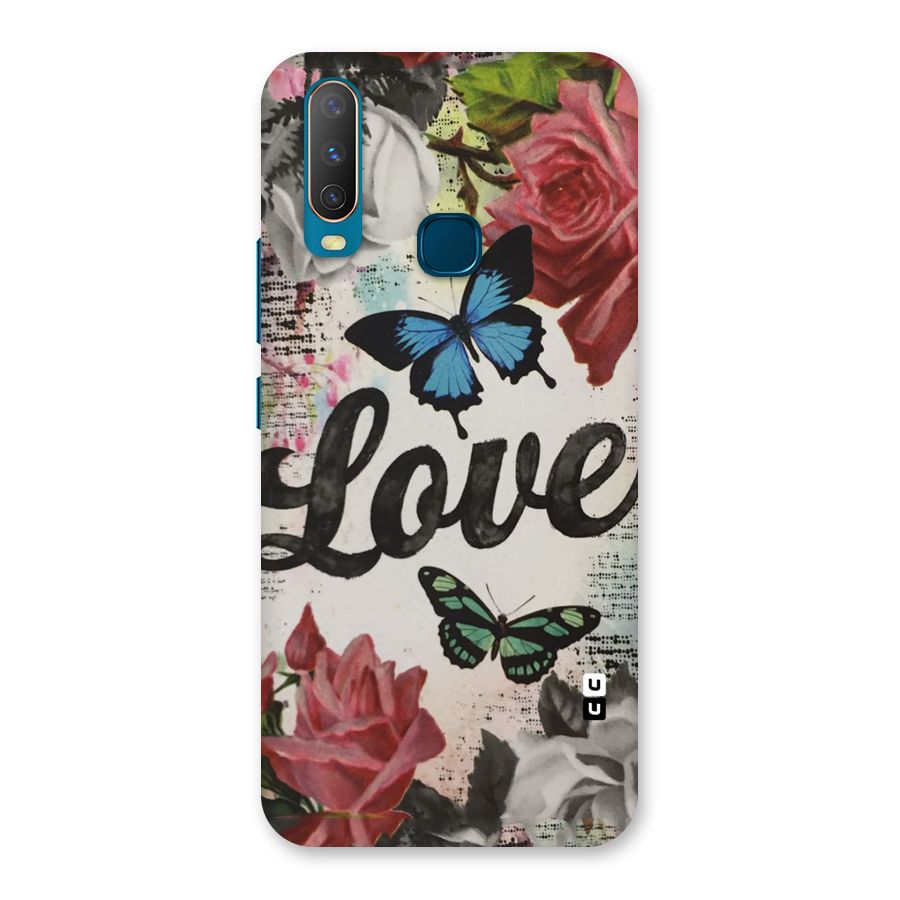 Lovely Butterfly Love Back Case for Vivo Y17