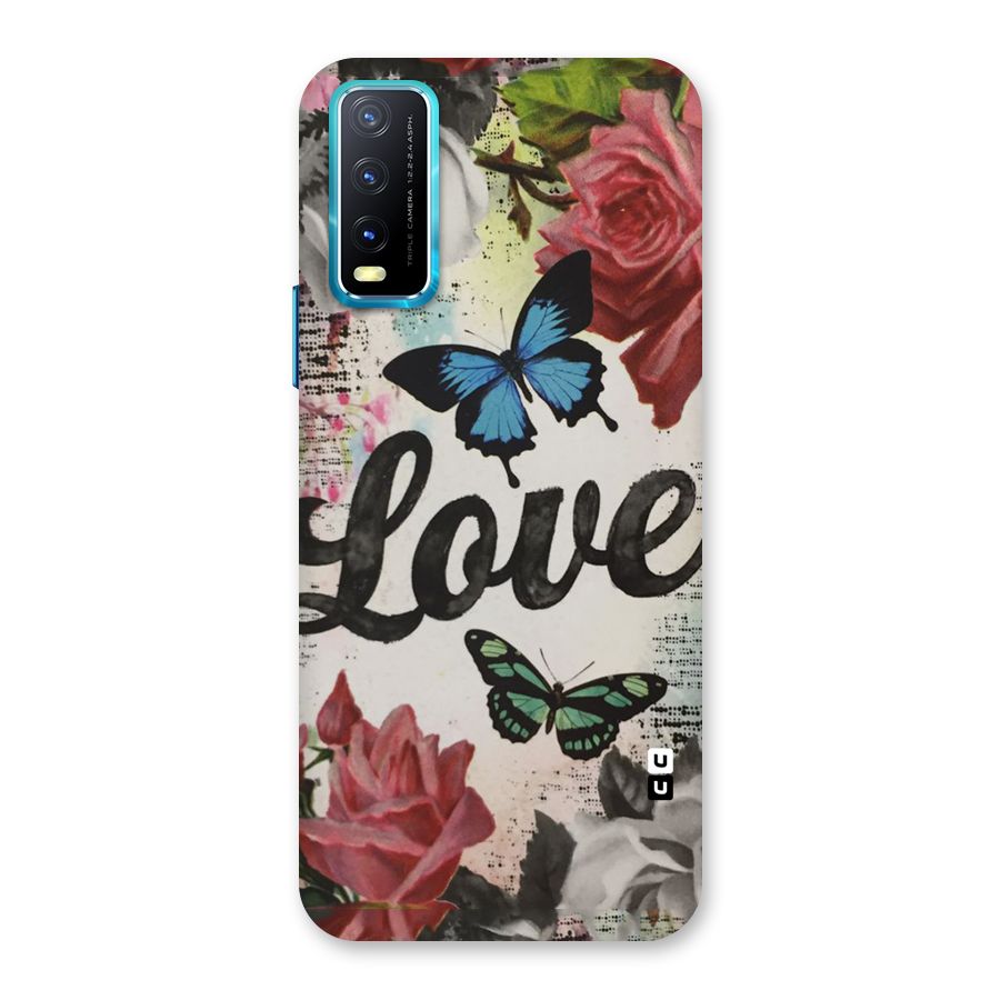 Lovely Butterfly Love Back Case for Vivo Y20