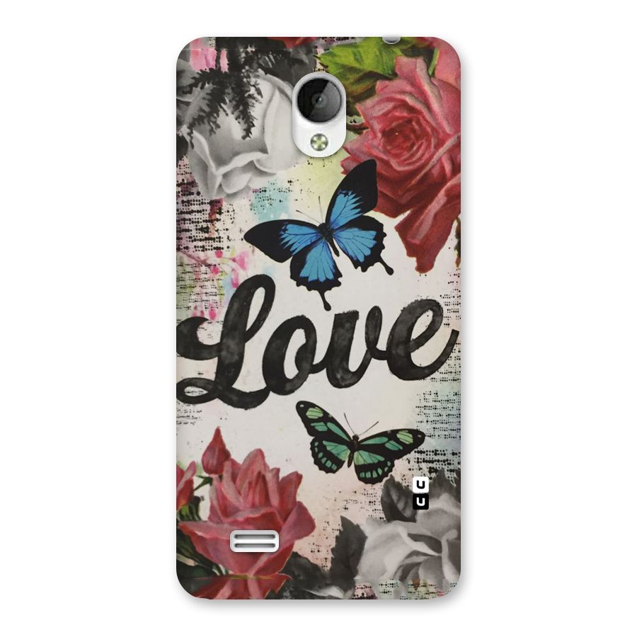 Lovely Butterfly Love Back Case for Vivo Y21