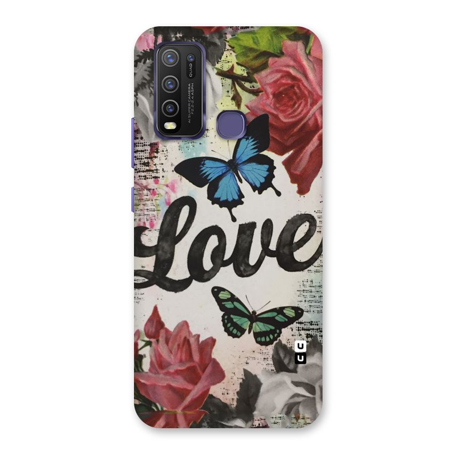 Lovely Butterfly Love Back Case for Vivo Y30
