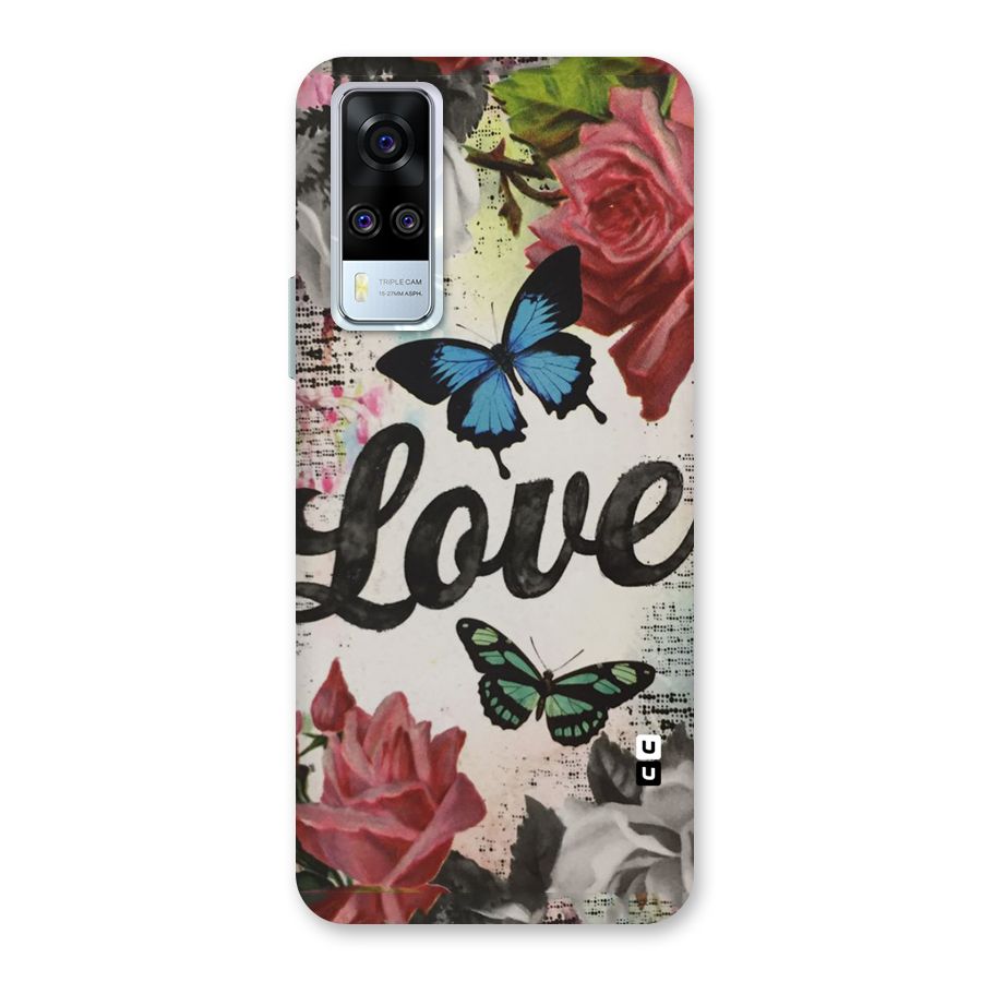 Lovely Butterfly Love Back Case for Vivo Y31