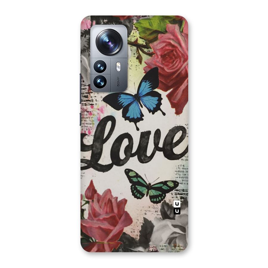 Lovely Butterfly Love Back Case for Xiaomi 12 Pro