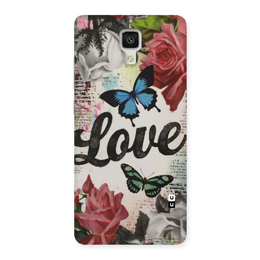 Lovely Butterfly Love Back Case for Xiaomi Mi 4